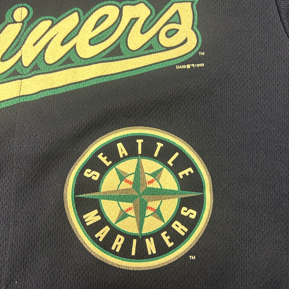 Vintage 1999 Ken Griffey Jr Seattle Mariners Jersey True Fan Navy Blue XL MLB - Picture 4 of 7